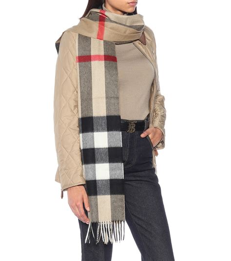 mega check cashmere scarf burberry